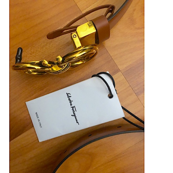 Ferragamo Double Gancini Belt.Color: SIENA TAN - Picture 4 of 8